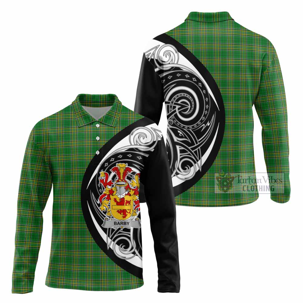 Barby Irish Clan Long Sleeve Polo Shirt Celtic Circle Style - Tartan Vibes Clothing