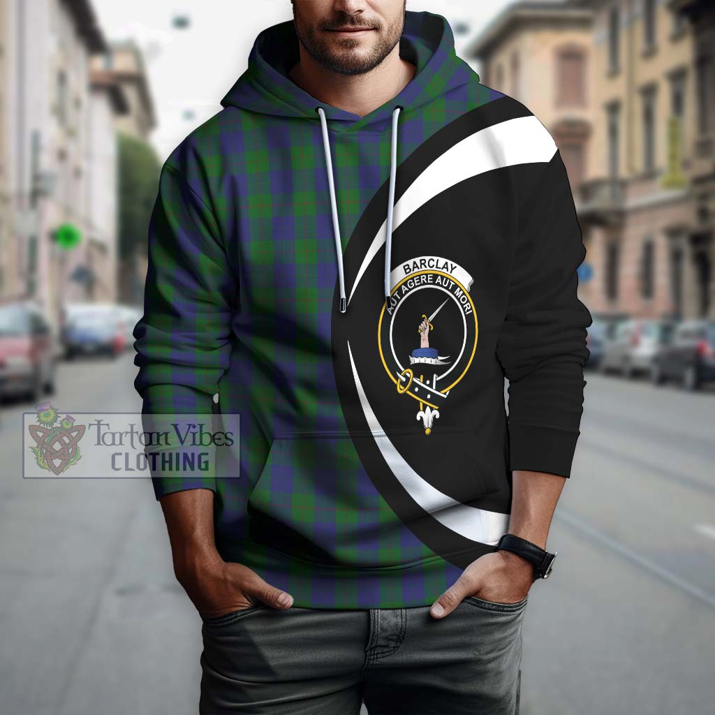 Tartan Vibes Clothing Barclay Tartan Hoodie with Family Crest Circle Style