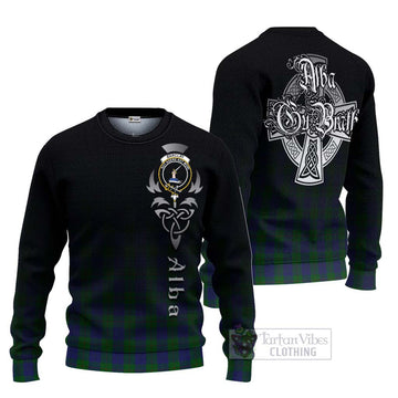 Barclay Tartan Ugly Sweater Featuring Alba Gu Brath Family Crest Celtic Inspired