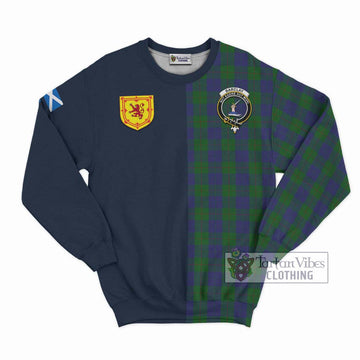 Barclay Tartan Sweatshirt Alba with Scottish Lion Royal Arm Half Style