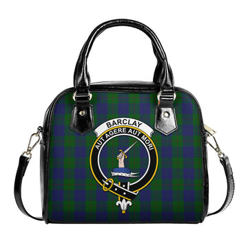 Barclay Tartan Shoulder Handbags with Family Crest