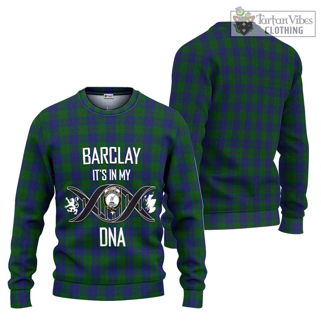 Barclay Tartan Knitted Sweater with Family Crest DNA In Me Style Unisex - Tartanvibesclothing Shop