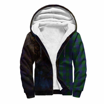 Barclay Tartan Family Crest Sherpa Hoodie Alba Gu Brath Be Brave Lion Ancient Style Unisex S - Tartan Vibes Clothing