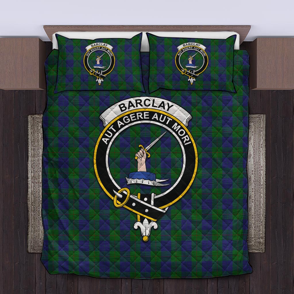 Barclay Tartan Quilt Bed Set with Family Crest Twin - Tartan Vibes Clothing