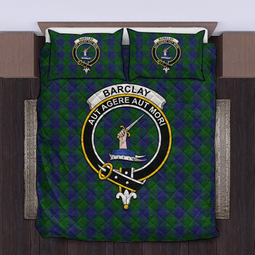 Barclay Tartan Quilt Bed Set with Family Crest