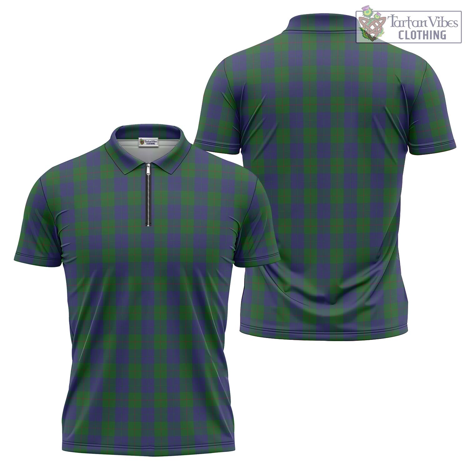 Tartan Vibes Clothing Barclay Tartan Zipper Polo Shirt