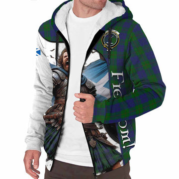 Barclay Crest Tartan Sherpa Hoodie Inspired by the Freedom of Scottish Warrior