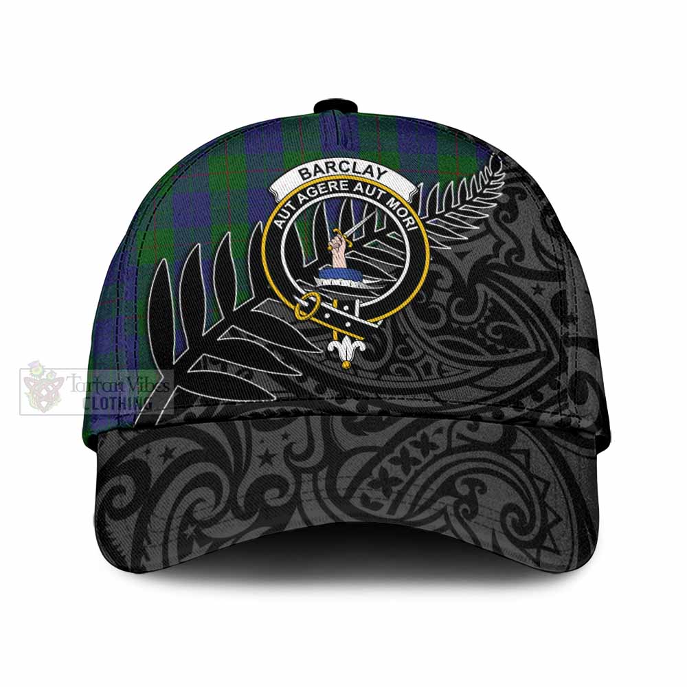 Tartan Vibes Clothing Barclay Tartan Classic Cap with New Zealand Silver Fern Half Style