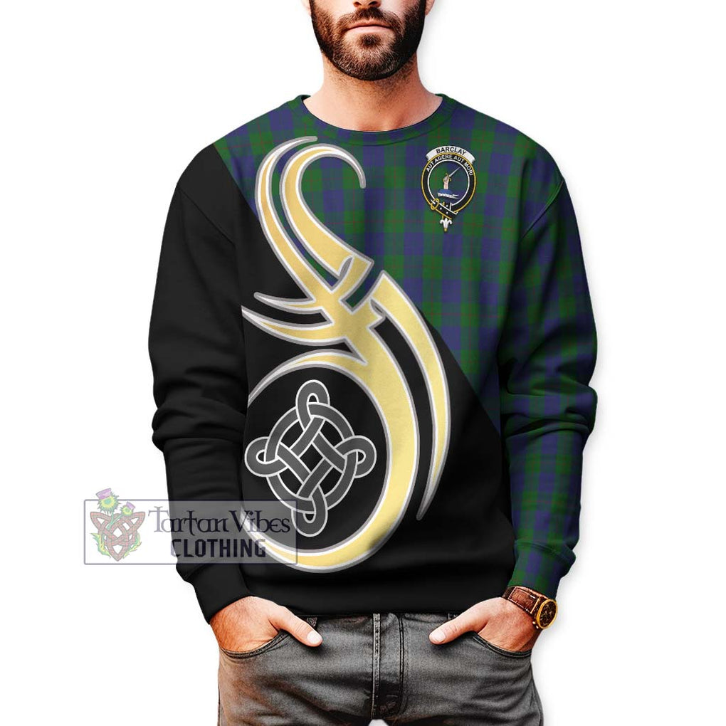 Barclay Tartan Sweatshirt with Family Crest and Celtic Symbol Style Unisex - Tartan Vibes Clothing