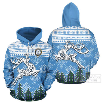 Barclay Clan Christmas Hoodie Celtic Reindeer Style