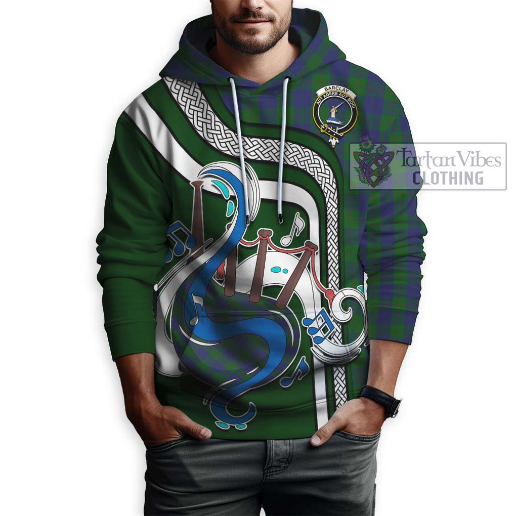 Barclay Tartan Hoodie with Epic Bagpipe Style Zip Hoodie - Tartanvibesclothing Shop