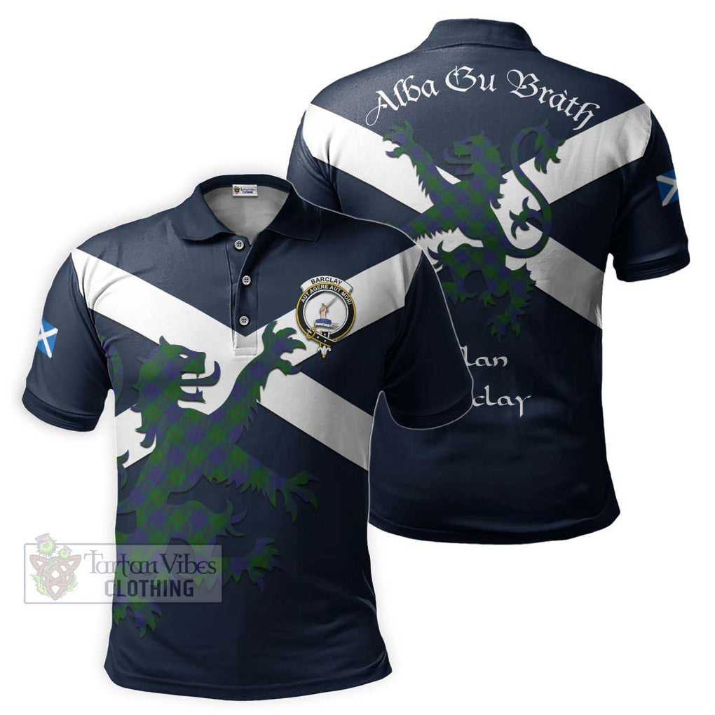 Tartan Vibes Clothing Barclay Tartan Lion Rampant Polo Shirt – Proudly Display Your Heritage with Alba Gu Brath and Clan Name