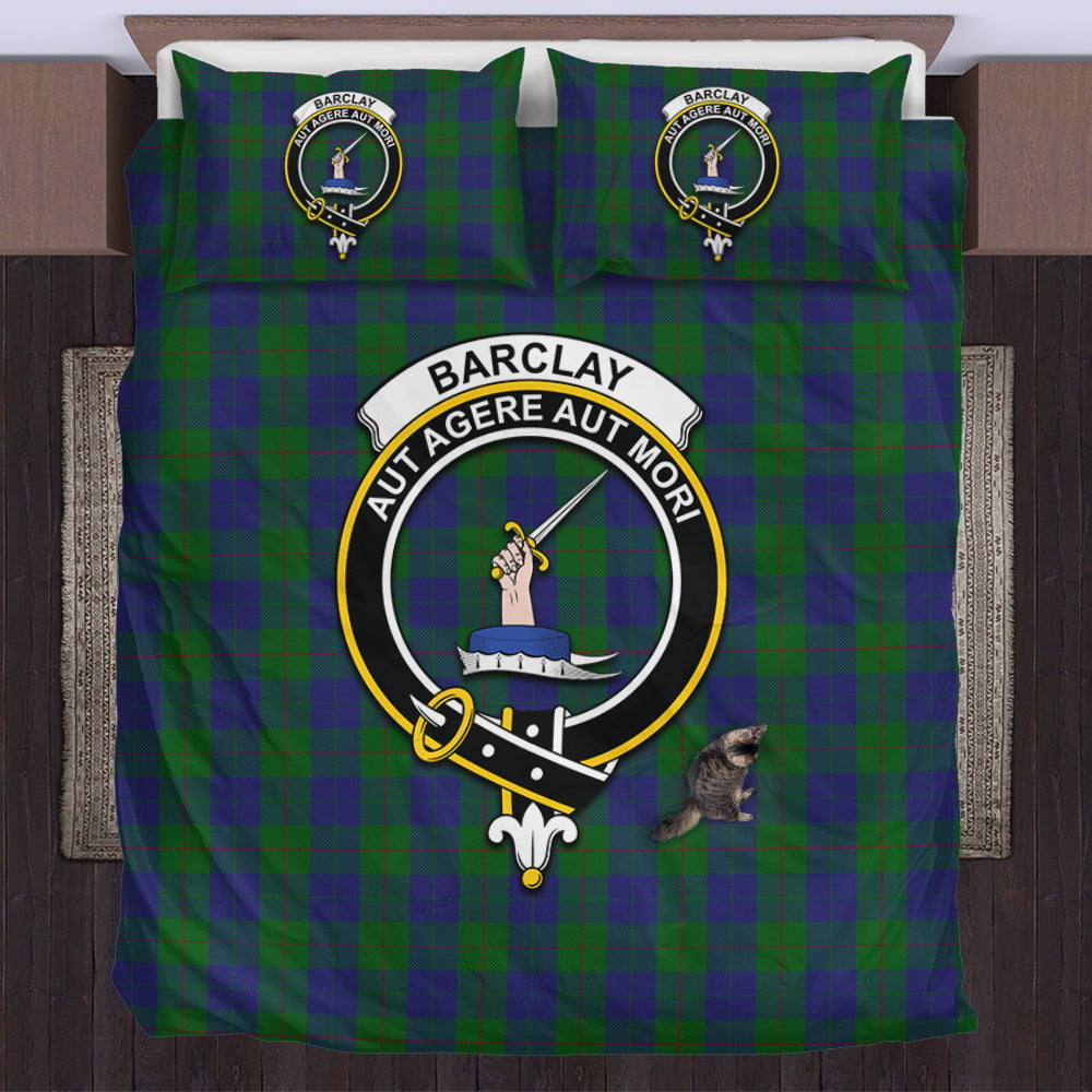 Barclay Tartan Bedding Set with Family Crest US Bedding Set - Tartan Vibes Clothing