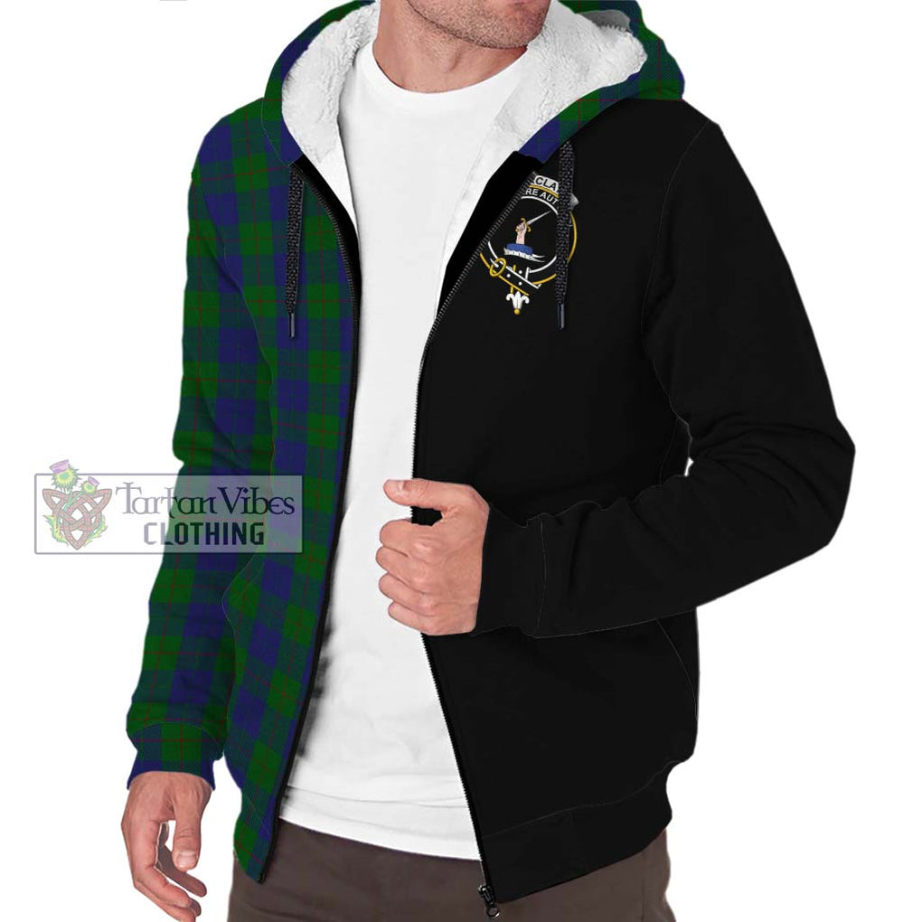 Barclay Tartan Sherpa Hoodie with Family Crest and Half Of Me Style Unisex S - Tartanvibesclothing Shop