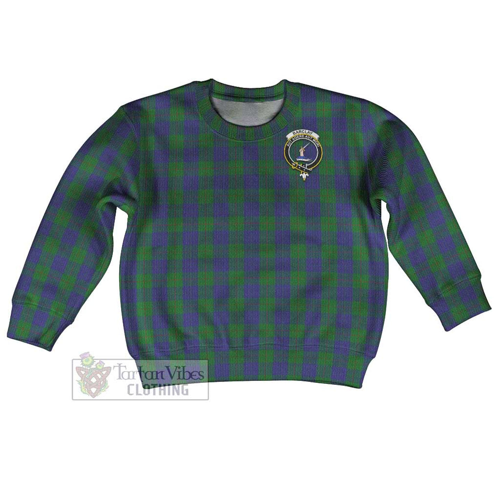 Tartan Vibes Clothing Barclay Tartan Kid Ugly Sweater with Family Crest