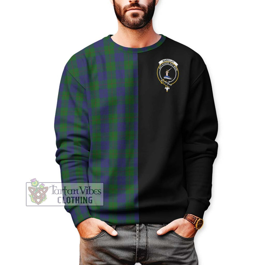 Barclay Tartan Sweatshirt with Family Crest and Half Of Me Style Unisex - Tartanvibesclothing Shop