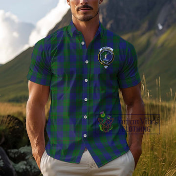 Barclay Tartan Cotton Hawaiian Shirt with Family Crest