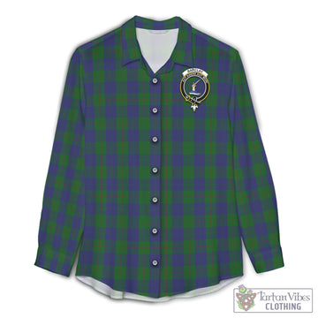 Barclay Tartan Women's Casual Shirt with Family Crest