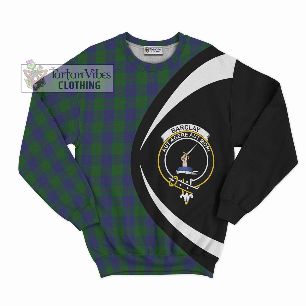 Barclay Tartan Sweatshirt with Family Crest Circle Style Unisex - Tartan Vibes Clothing