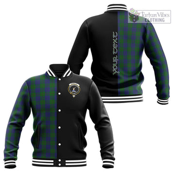 Barclay Tartan Baseball Jacket with Family Crest and Half Of Me Style