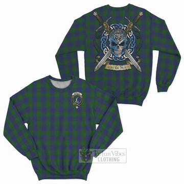 Barclay Tartan Sweatshirt with Family Crest Celtic Skull Style