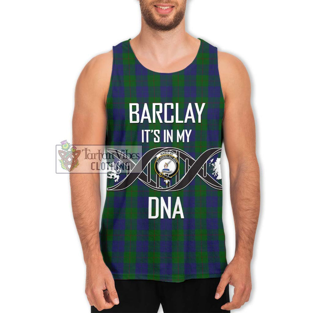 Barclay Tartan Men's Tank Top with Family Crest DNA In Me Style Men - Tartanvibesclothing Shop