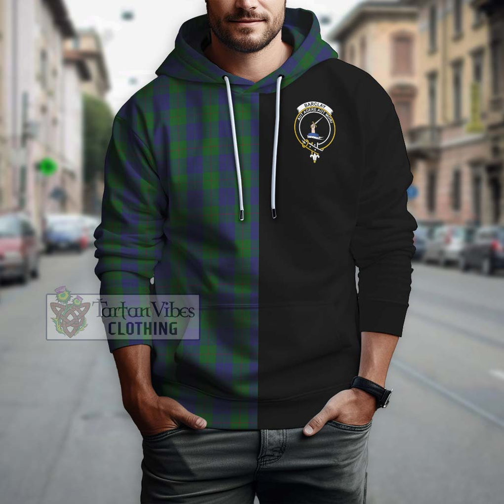 Barclay Tartan Hoodie with Family Crest and Half Of Me Style Zip Hoodie - Tartanvibesclothing Shop