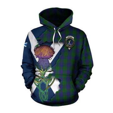 Barclay Tartan Family Crest Cotton Hoodie Scottish Thistle Celtic Inspired Pullover Hoodie XS - Tartan Vibes Clothing