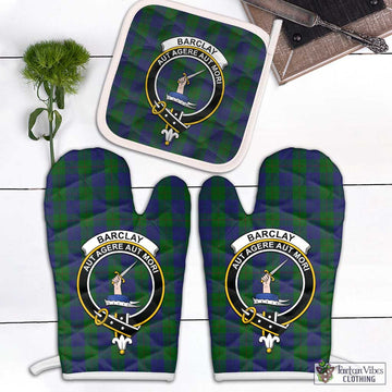 Barclay Tartan Combo Oven Mitt & Pot-Holder with Family Crest