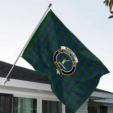 Barclay Tartan House Flag with Family Crest