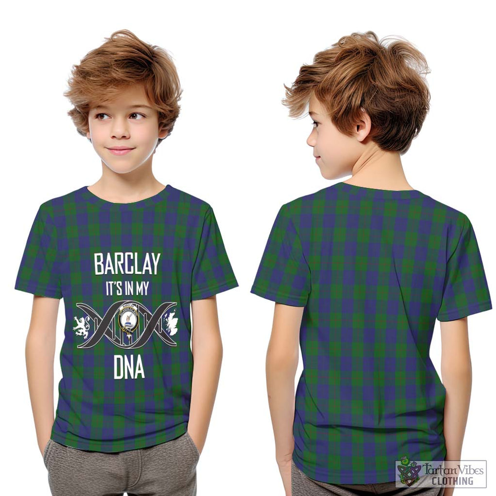 Barclay Tartan Kid T-Shirt with Family Crest DNA In Me Style Youth XL Size14 - Tartanvibesclothing Shop