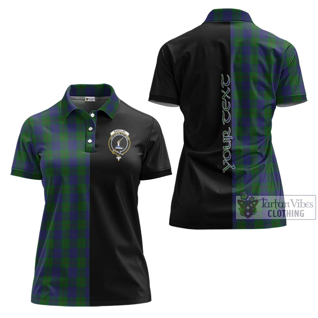 Barclay Tartan Women's Polo Shirt with Family Crest and Half Of Me Style Women - Tartanvibesclothing Shop