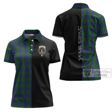 Barclay Tartan Women's Polo Shirt with Family Crest and Half Of Me Style