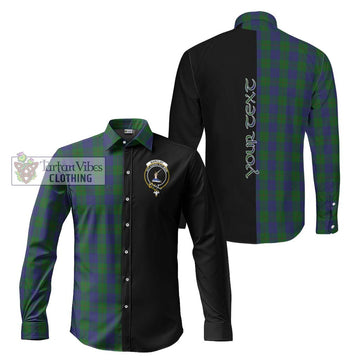 Barclay Tartan Long Sleeve Button Shirt with Family Crest and Half Of Me Style