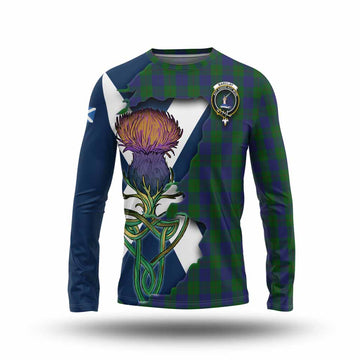 Barclay Tartan Family Crest Long Sleeve T-Shirt Scottish Thistle Celtic Inspired Unisex - Tartan Vibes Clothing