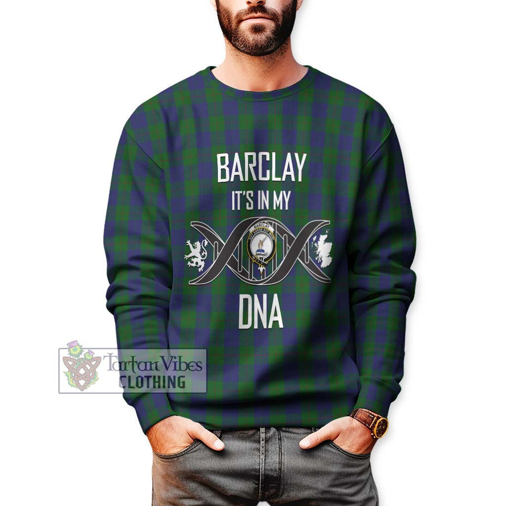 Barclay Tartan Sweatshirt with Family Crest DNA In Me Style Unisex - Tartanvibesclothing Shop