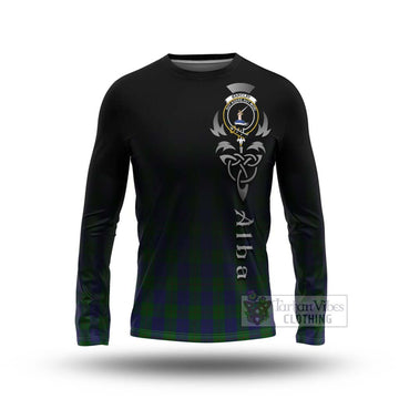 Barclay Tartan Long Sleeve T-Shirt Featuring Alba Gu Brath Family Crest Celtic Inspired