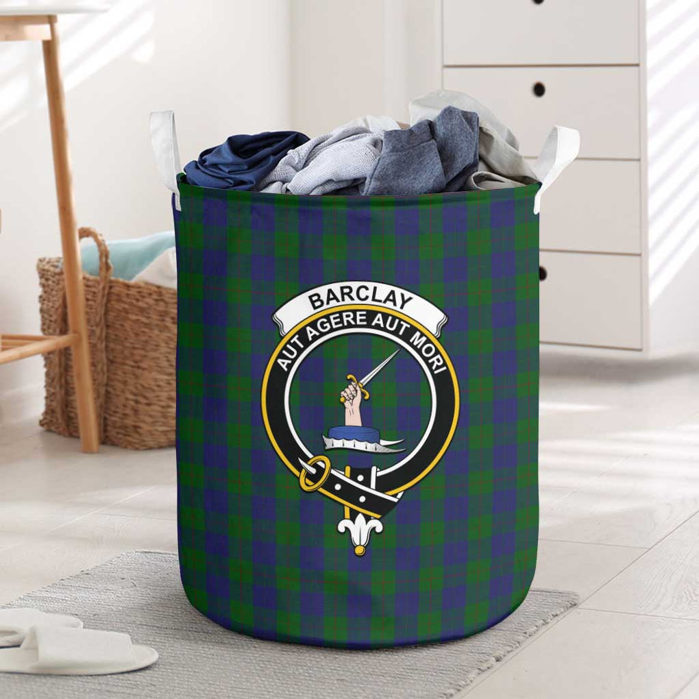 Barclay Tartan Laundry Basket with Family Crest One Size - Tartanvibesclothing Shop