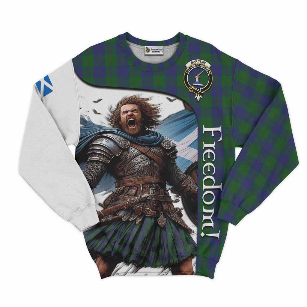 Tartan Vibes Clothing Barclay Crest Tartan Sweatshirt Inspired by the Freedom of Scottish Warrior