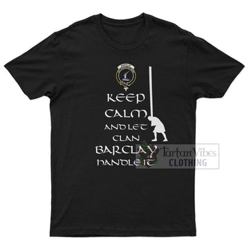 Barclay Clan Men's T-Shirt: Keep Calm and Let the Clan Handle It Caber Toss Highland Games Style