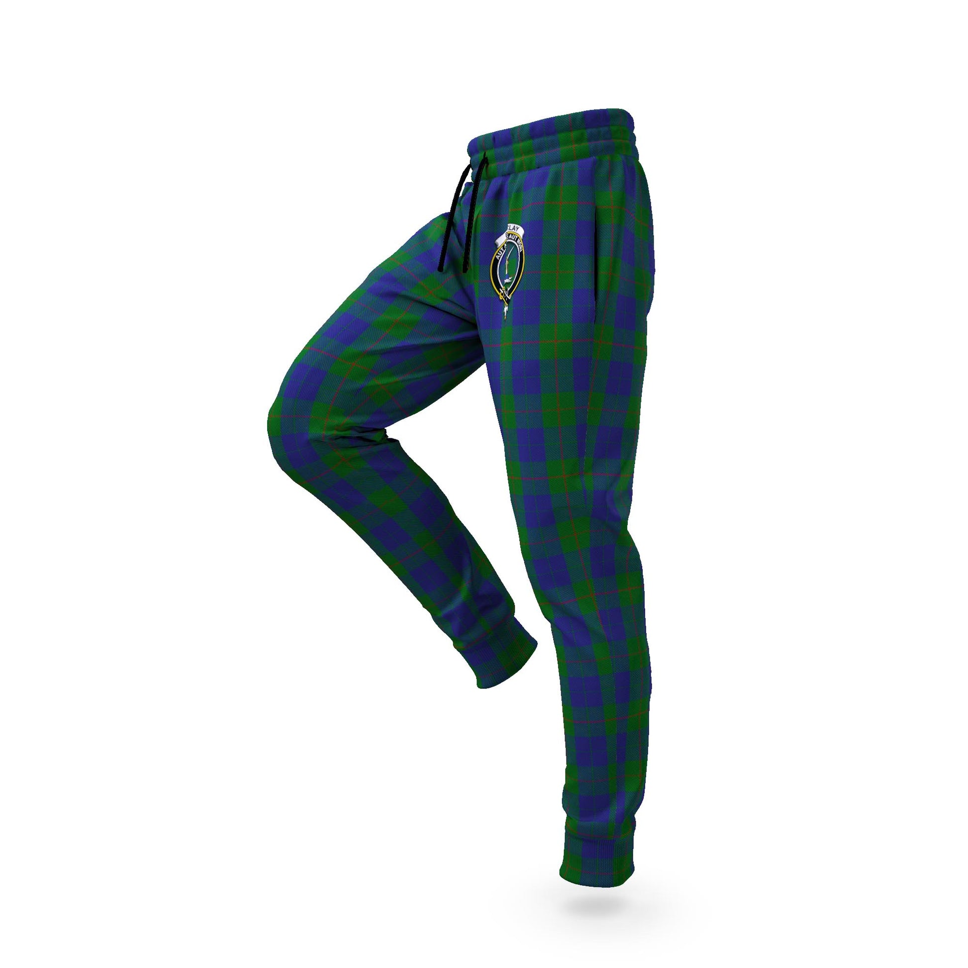 Barclay Tartan Joggers Pants with Family Crest S - Tartan Vibes Clothing