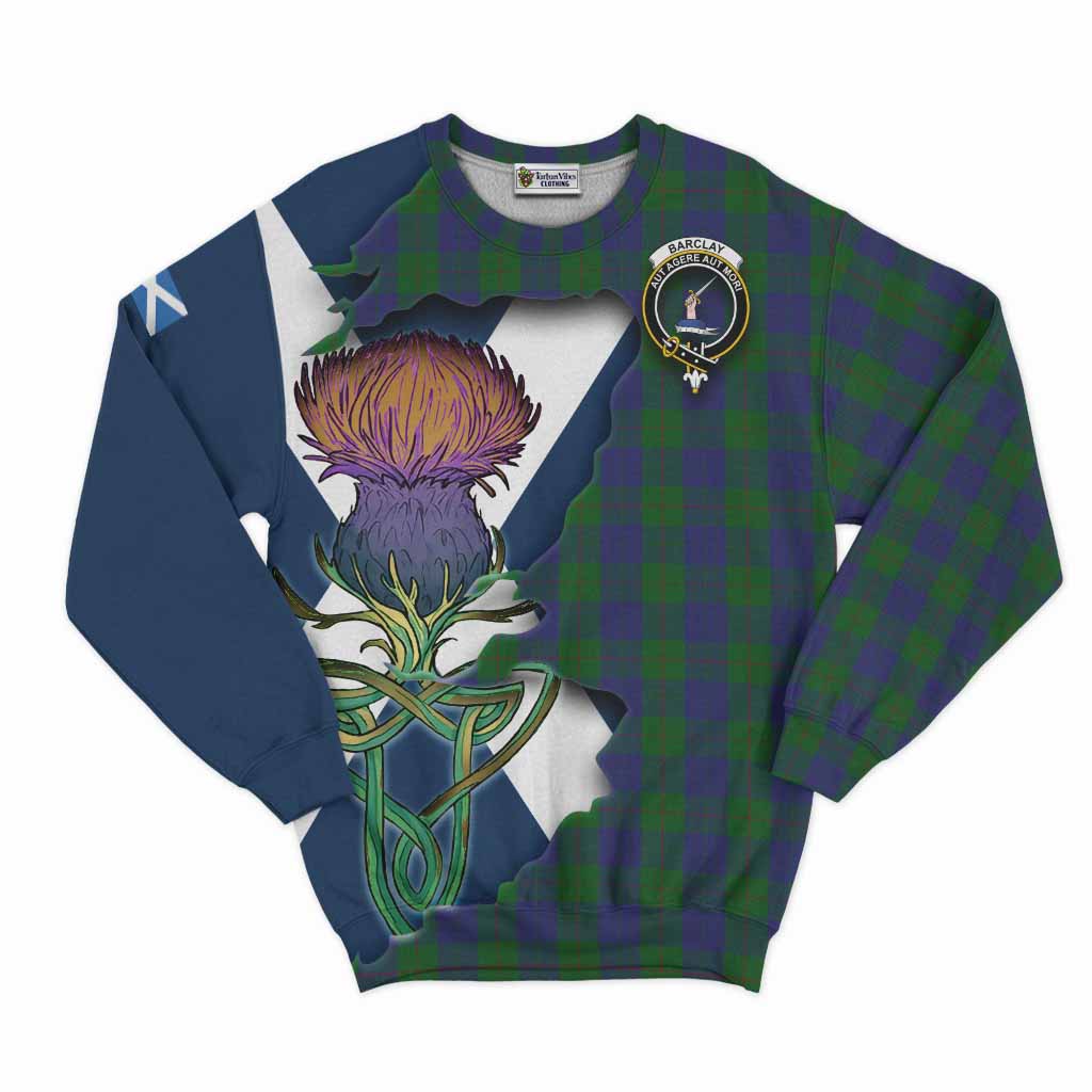 Barclay Tartan Family Crest Sweatshirt Scottish Thistle Celtic Inspired Unisex - Tartan Vibes Clothing