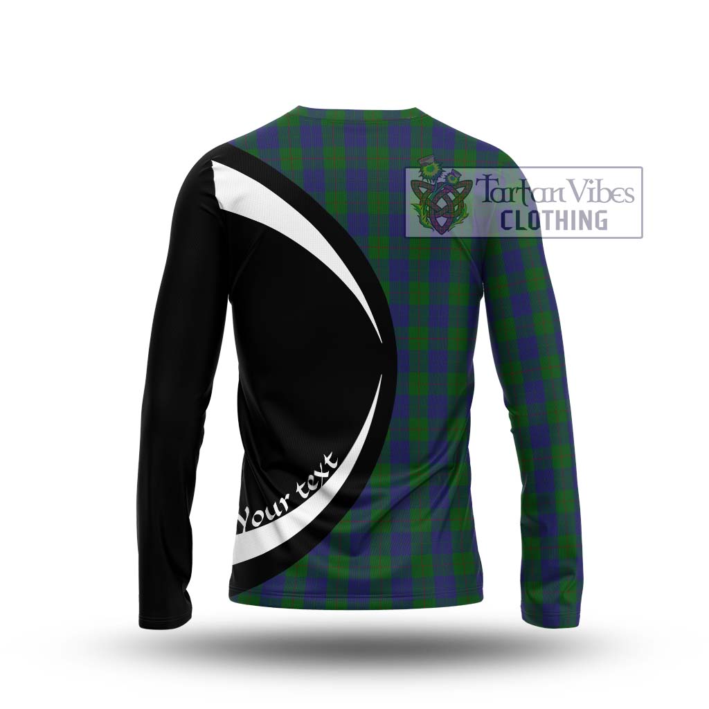 Barclay Tartan Long Sleeve T-Shirt with Family Crest Circle Style - Tartan Vibes Clothing