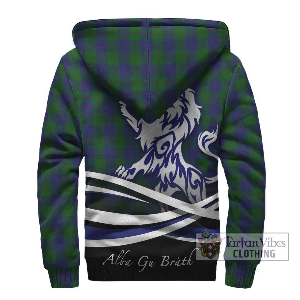 Barclay Tartan Sherpa Hoodie with Alba Gu Brath Regal Lion Emblem - Tartanvibesclothing Shop