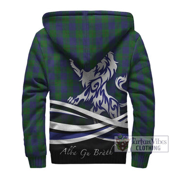 Barclay Tartan Sherpa Hoodie with Alba Gu Brath Regal Lion Emblem