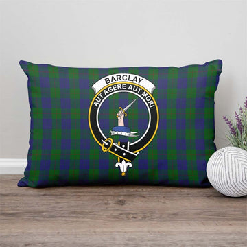 Barclay Tartan Pillow Cover with Family Crest