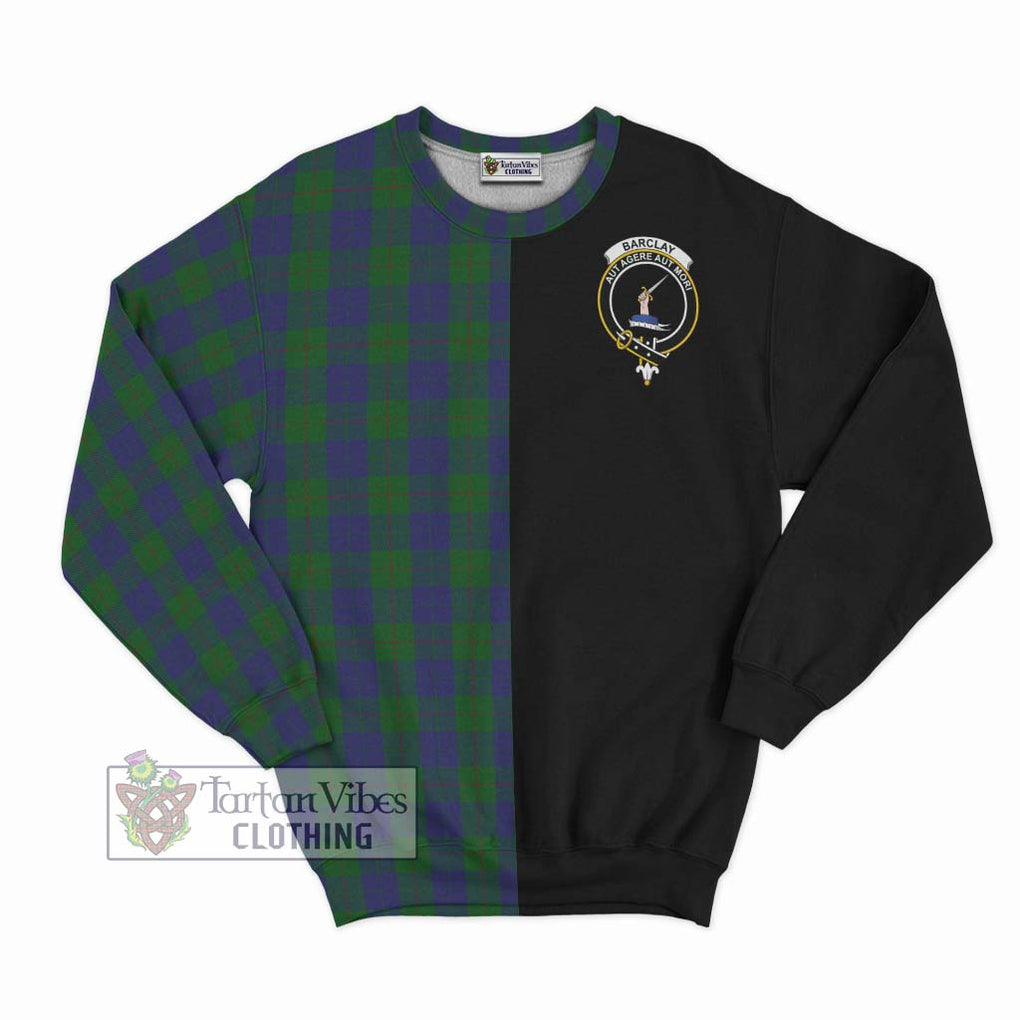 Barclay Tartan Sweatshirt with Family Crest and Half Of Me Style - Tartanvibesclothing Shop