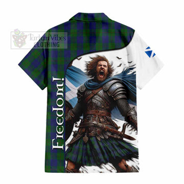 Barclay Crest Tartan Short Sleeve Button Shirt Inspired by the Freedom of Scottish Warrior