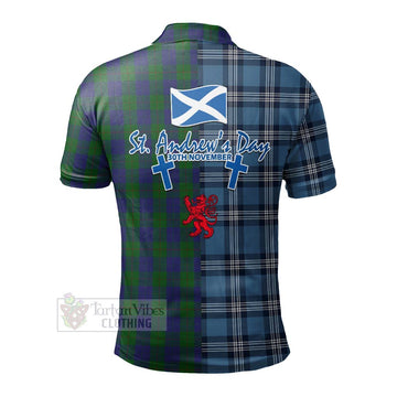 Barclay Tartan Polo Shirt Happy St. Andrew's Day Half Tartan Style