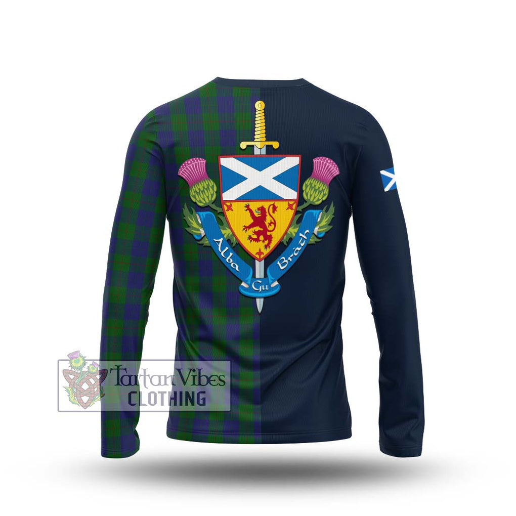 Tartan Vibes Clothing Barclay Tartan Long Sleeve T-Shirt with Scottish Lion Royal Arm Half Style